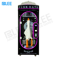 Parc d'attractions Arcade rose date Peluche Prix Distributeur automatique à pièces Couper votre prix Griffe Cadeau Machine de jeu à vendre