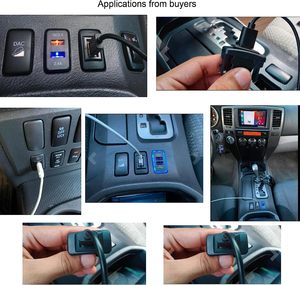 Puerto USB Cargador de coche Puerto de alimentación USB Adaptador de enchufe Panel Cable de extensión de montaje empotrado para Toyota <span class=keywords><strong>VIGO</strong></span> Macho a hembra - Product Image 3
