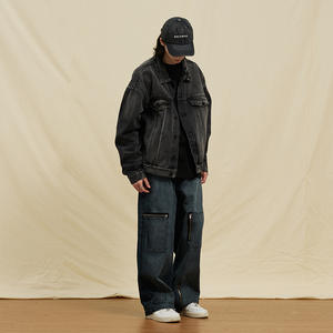 Veste en jean à la mode pour hommes coupe ajustée casual adolescents garçons jeans en denim vestes et manteaux veste en jean pour hommes - Product Image 4