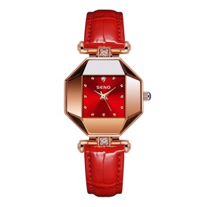 Nuevo reloj único con esfera cuadrada para mujer, diseño creativo de rombos, correa de acero resistente al agua, estilo Vintage elegante - Product Image 2