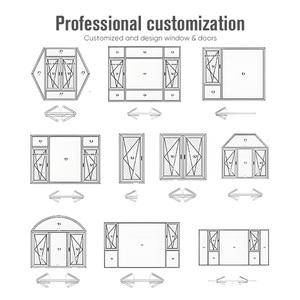 Nhôm bão tác động hàng Đầu Treo Hướng dẫn sử dụng gấp Sash cửa sổ nhôm mái hiên cửa sổ - Product Image 5