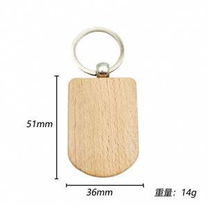 DZ Custom Personalized Blank Wooden Keychain for Engraving Rectangle Heart Diamond House Wood KeyChain Blank Wooden Tag <b>KeyRing</b> - Product Image 6