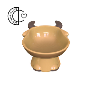 ชามเซรามิกยกสูงสำหรับสัตว์เลี้ยง คุณภาพสูง ชามน้ำและอาหารสำหรับสุนัขและแมว ชามยกสูงสำหรับแมวและสุนัขในบ้าน - Product Image 1