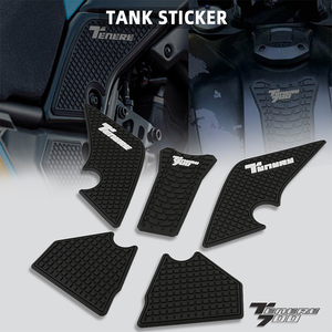 Pièces de moto, protection de réservoir de carburant en caoutchouc souple noir de haute qualité, antidérapante, résistante à l'eau, autocollant latéral pour Tenere XTZ - Product Image 6