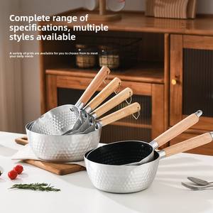 Casserole Yukihira en alliage d'<span class=keywords><strong>aluminium</strong></span>, style japonais, avec échelle graduée, pour cuisinière à induction et à gaz, vente directe du fabricant - Product Image 1