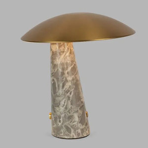 Lampe de table en forme de champignon, base en marbre, commande tactile, LED rechargeable, lumière d'ambiance pour chambre à coucher, décoration d'hôtel - Product Image 2
