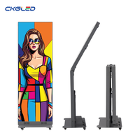 Afficheur LED numérique mobile léger P2.5 pour intérieur, panneau d'affichage vidéo pliable