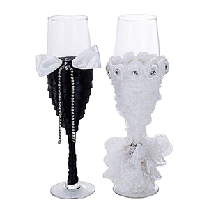 Juego <span class=keywords><strong>de</strong></span> Copas <span class=keywords><strong>de</strong></span> Champán para Boda al por Mayor, Copas <span class=keywords><strong>de</strong></span> Vino Elegantes con Tallo Alto para Brindis <span class=keywords><strong>de</strong></span> Novios, Regalo <span class=keywords><strong>de</strong></span> Decoración para Bodas - Product Image 1