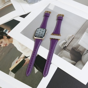สายนาฬิกาหนังแท้พรีเมียมแบบบาง Upro Wholesale สำหรับ Apple Watch 11 10 9 8 7 SE สายรัดข้อมือหนังทรงเรียวบาง - Product Image 2