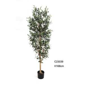Planta Artificial verde <span class=keywords><strong>olivo</strong></span> pequeño <span class=keywords><strong>grande</strong></span> bonsái verde con maceta para exterior Interior hogar Hotel boda decoración - Product Image 6