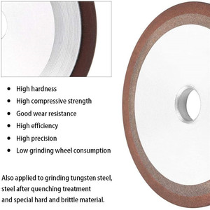 Single Bevel Diamond Grinding Wheel 80 100 125 150 180 200mm Face Width 1 In For Alloy Tungsten Carbide Saw Blade Sharpening - Product Image 5