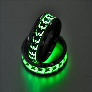 Anillo Luminoso de Titanio para Hombre, Joyería Religiosa de Moda que Brilla en <span class=keywords><strong>la</strong></span> Oscuridad, Regalo para Musulmanes y Cristianos - Product Image 4
