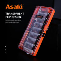 Ensemble d'outils de réparation électronique manuel Asaki Tools 60 en 1 en acier S2 avec étui rigide, modèle AK-9080