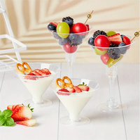 Mini 200ml jetable 8 pouces Rectangle étain biodégradable grande boîte transparente en plastique Tiramisu conteneur tasses à dessert