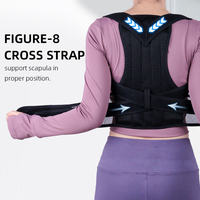 Ceinture de maintien dorsale respirante et réglable, soutien lombaire et claviculaire, correcteur de posture pour adulte