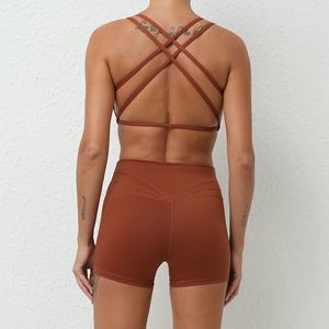 Conjunto de Yoga de Otoño con Espalda Cruzada, Pantalones Deportivos para Gimnasio, Leggings para Mujer - Product Image 4