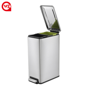 Nuevo y Popular Contenedor de Almacenamiento Vertical de 43L con Cierre Suave, Ecológico, para Cocina, con Doble Compartimento, de Metal - Product Image 5