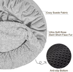 Fournitures pour animaux de compagnie, lit pour chien et chat en tissu Oxford imperméable et chaud, certifié Oeko-Tex, en forme de beignet - Product Image 4