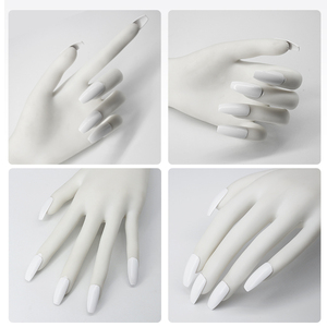 Main de pratique pour les ongles en acrylique, Kits de formation de modèle de mains flexibles, fausses mains pour la pratique de l'art des ongles avec des conseils gratuits - Product Image 3