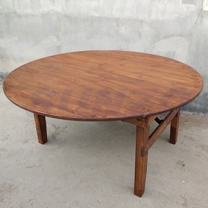 Mesa <span class=keywords><strong>de</strong></span> Comedor Redonda <span class=keywords><strong>de</strong></span> Madera Maciza Rústica <span class=keywords><strong>Vintage</strong></span>, Estilo Granja, Plegable, Ahorra Espacio, <span class=keywords><strong>para</strong></span> <span class=keywords><strong>Eventos</strong></span> <span class=keywords><strong>de</strong></span> Boda, Alquileres - Product Image 4