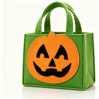Sac et seau à bonbons en feutre non tissé écologique pour Halloween, décoration pour la vente en gros