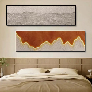 <span class=keywords><strong>Pintura</strong></span> de <span class=keywords><strong>Paisaje</strong></span> Enmarcada de Estilo Chino Moderno Wabi-Sabi, <span class=keywords><strong>Pintura</strong></span> de Porcelana de Cristal de Lujo para Decoración de Sala de Estar - Product Image 3