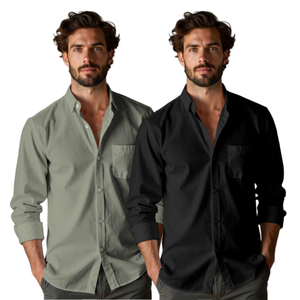 TKAN636 Playeras De Hombre nueva moda 100% algodón cuello mandarín hombres de negocios camisas personalizadas su marca - Product Image 1