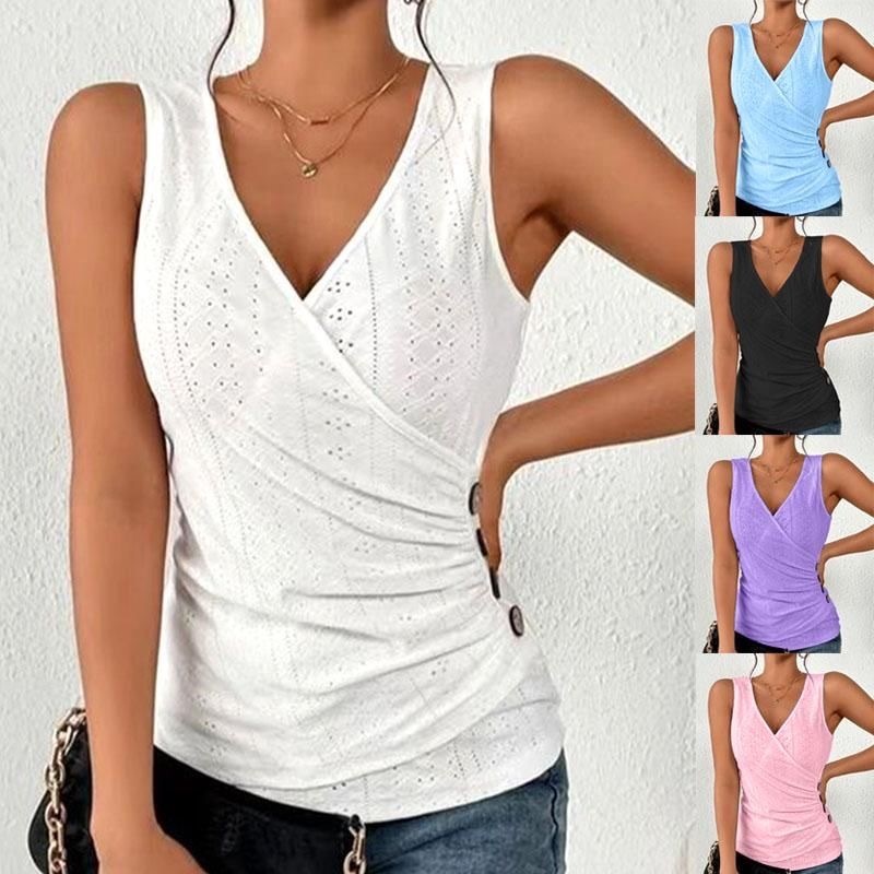 <strong>2026</strong> New Women's Elegant Fitted <strong>V</strong>-<strong>Neck</strong> Top for European and American Cross-border Independent Store, Direct Wholesale