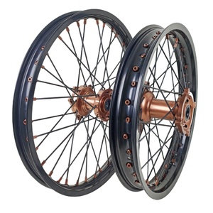 Jeu de roues à rayons en alliage anodisé CNC KYZ 21/19 pouces, moyeu Supermoto pour <span class=keywords><strong>KTM</strong></span> EXC SXF XC XCW SX 125-530cc Enduro MX Racing Pro Kit - Product Image 2