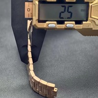 Montre automatique haut de gamme 194g avec phases de lune réelles, date, réserve de marche, ultra-fine 8,7 mm, bracelet 25 maillons avec boucle