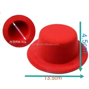 Mini Top Hat Fascinator Base - 5" Diameter with Hair Clips