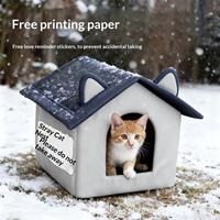 Maison pour animaux de compagnie luxueuse et moderne, chaude en hiver, étanche, avec tissu Oxford pour toutes les saisons
