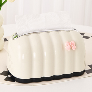 Boîte de rangement pour mouchoirs créative de style crème, en forme de citrouille, pour le bureau ou le salon, <span class=keywords><strong>design</strong></span> simple et élégant - Product Image 3