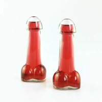 Botella de cóctel para club nocturno, vaso de vidrio transparente con forma de pene, 80ml, ODM, OEM