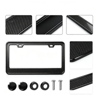 Cadre de plaque d'immatriculation en plastique ABS standard américain BOLONG, 12x6 pouces, support de plaque d'immatriculation de voiture, logo personnalisé, cadre de plaque d'immatriculation vierge