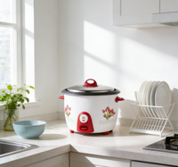 Autocuiseur Électrique Automatique 0,6L-6L en Acier Inoxydable avec Cuve Antiadhésive en Forme de Tambour pour Usage Domestique et Hôtelier, avec Tasse de Mesure – Vente en Gros