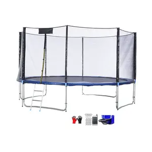 Zoshine Gymnastic Fitness Equipment 14Ft Trampoline ASTW Approved Security Guarantee Trampoline With Stable Outside Net