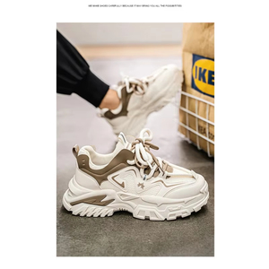 Trend Fashion Men's Sport Shoes PU <b>Leather</b> Waterproof Anti-Slip Outdoor Hiking Running <b>Sneakers</b> - Product Image 5