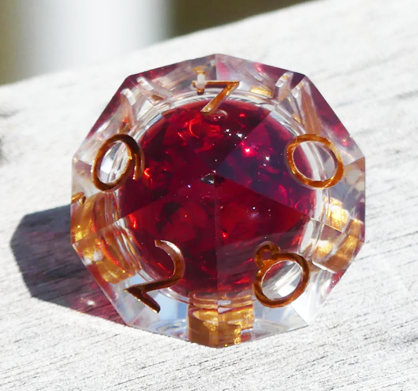 Заводские кости крови оптом Красные жидкие кости для настольных игр Dungeons and Dragons набор костей