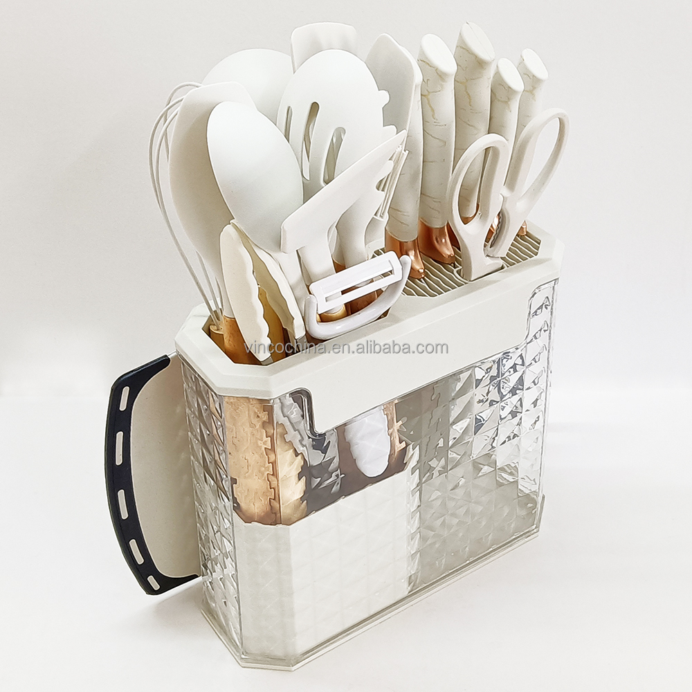 20 PCS Kitchen Silicone Cooking Utensils Set with Knife Set Cutting Board and Holder · image 3