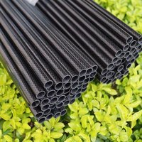 Direct Factory Custom 3K Twill Matte Carbon Fiber Buis Lichtgewicht voor Fruitpluk Telescopische Paal Tuingereedschap Onderdelen