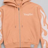 Fabricant de vêtements personnalisés OEM ODM : Sweat à capuche zippé pour homme en molleton bouclette avec motif flamme et strass, style streetwear
