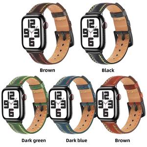 Correa de Reloj de Cuero Genuino Nueva para Apple Watch S10 11 46mm 42mm SE 44mm Ultra 49mm Hecha a Mano de Alta Calidad - Product Image 4