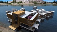 Bâtiment aquatique flottant d'hôtel de luxe, maison préfabriquée, bateau flottant, maisons, bateau, minuscule, maison, conteneur, maisons modulaires, mobiles