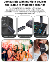 Système de micro sans fil professionnel 4-en-1 D100+ N24, microphone rechargeable 2,4G pour spectacles sur scène et karaoké à domicile