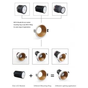 COB led 모듈 <span class=keywords><strong>gu10</strong></span> 스포트라이트 5w 7w 10w 12w 15w 오목한 50mm mr16 다운 라이트 - Product Image 5