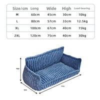 Cama de Perro de Felpa Personalizable con Logotipo OEM, Sofá Cama de Lujo, Tamaño Grande, Ecológica, Suave, Cómoda, Portátil para Invierno, con Almohadas Antideslizantes