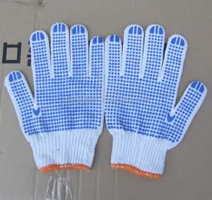 Công nghiệp làm việc PVC chấm Găng tay với tuyệt vời Grip bông găng tay