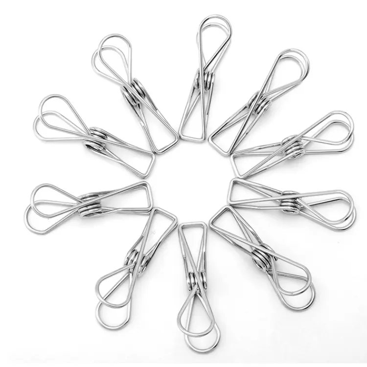 Металлические колышки для одежды из нержавеющей стали, удерживающие зажимы, пляжное полотенце, пружинный зажим для листов, носков