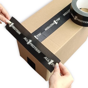 Thấp moq sinh thái thân thiện biodegradabl tự dính giấy tùy chỉnh đóng gói Băng Đen tùy chỉnh băng cho gói nhỏ - Product Image 1